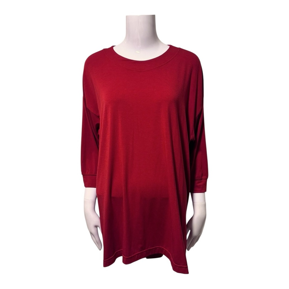 Athleta Tranquility Tunic Top Size Large Candy Red - Picture 2 of 8